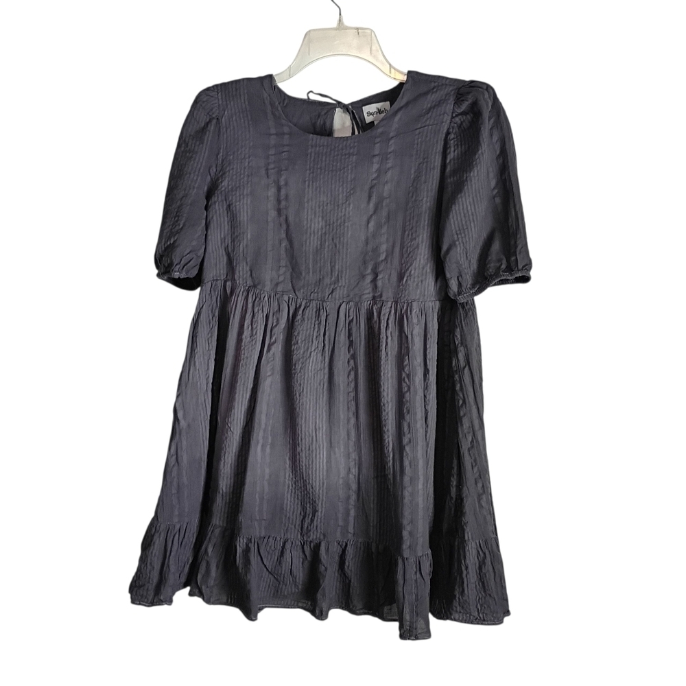 Sundeh -Elegant Purple Short Sleeve Dress - Size Small